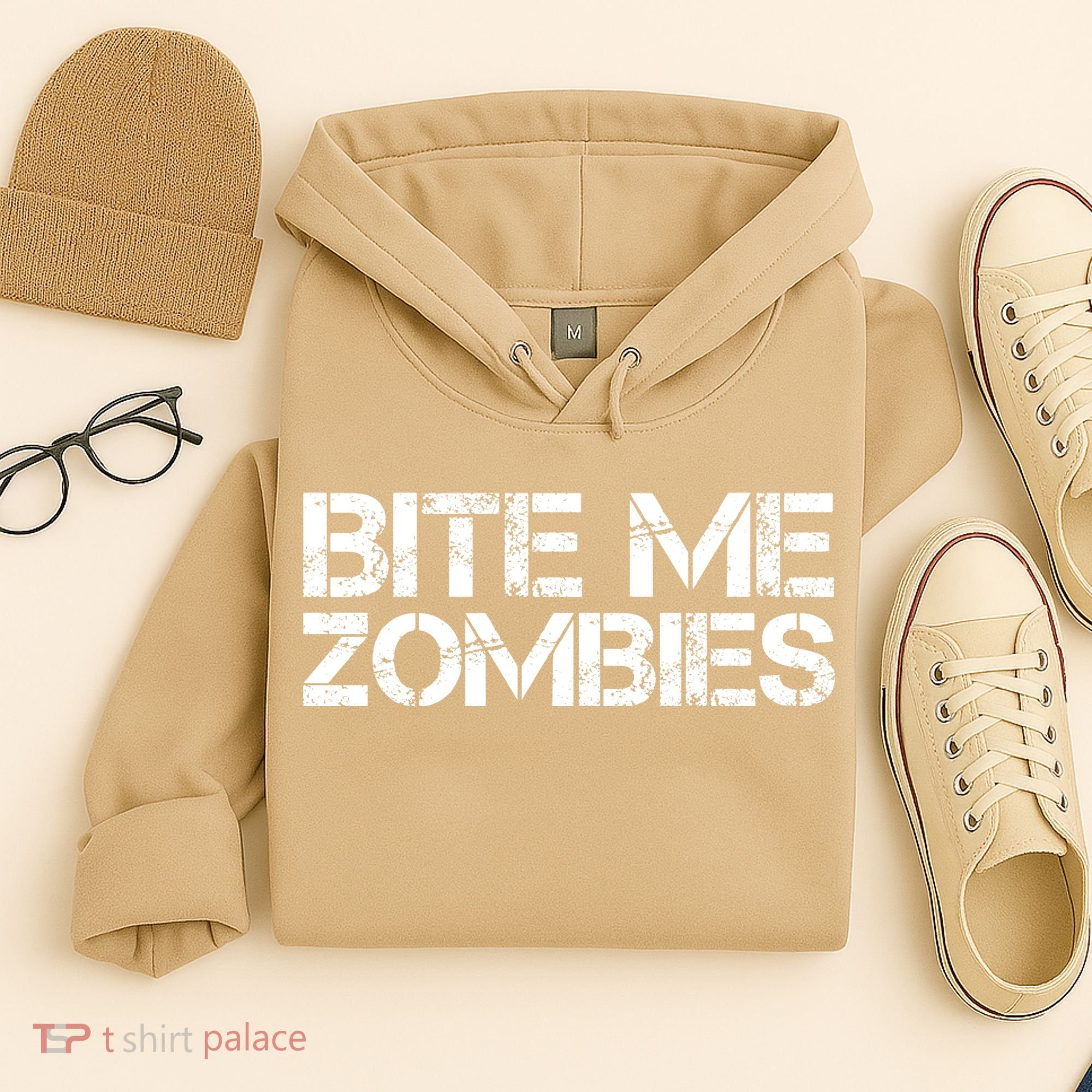Funny Halloween, Cute Halloween, Bite Me Zombies Hoodie
