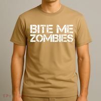 Funny Halloween, Cute Halloween, Bite Me Zombies T-Shirt thumb 3
