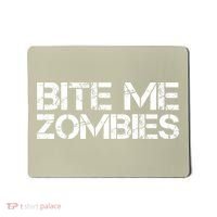 Funny Halloween, Cute Halloween, Bite Me Zombies Mousepad thumb 0