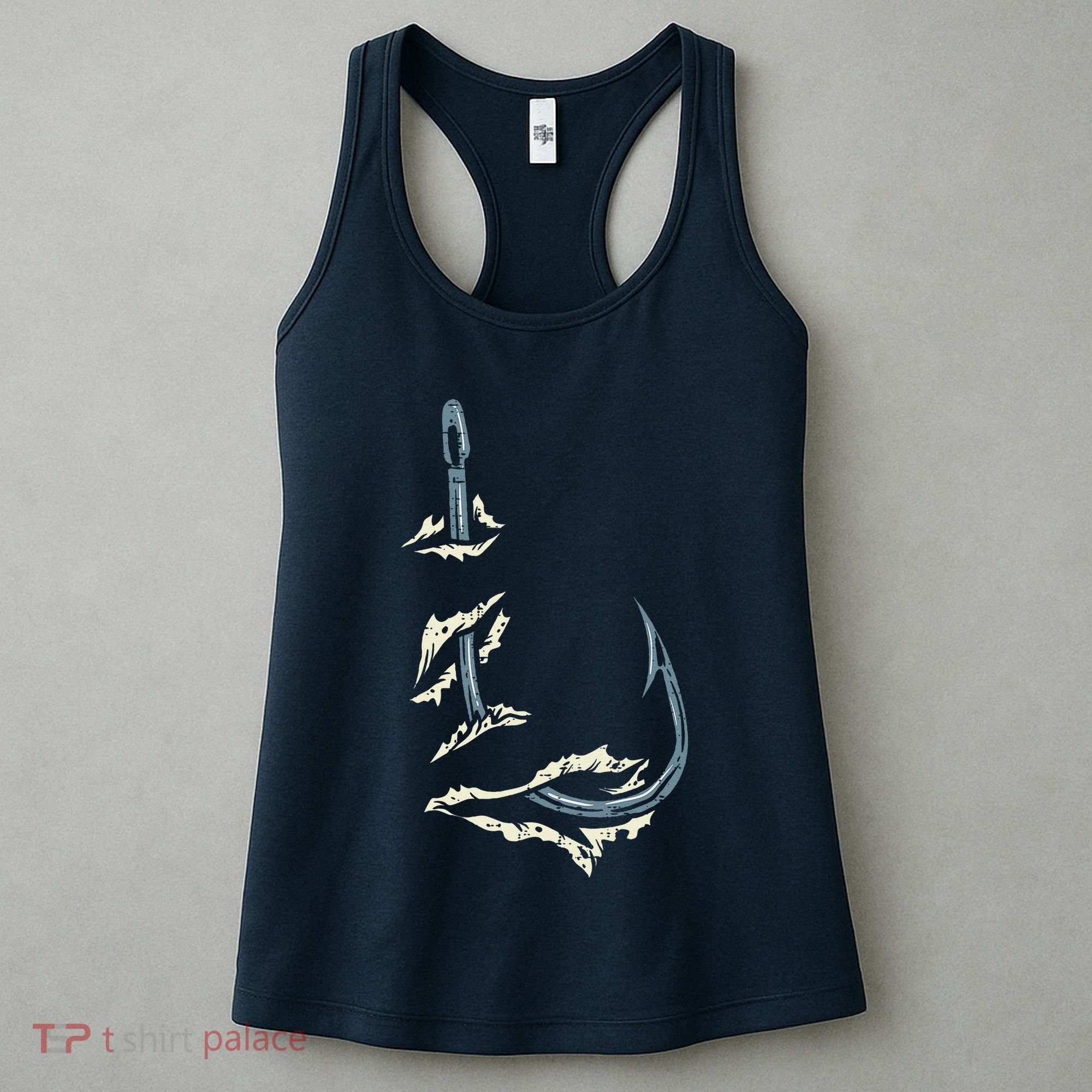 Fish Hook Cool Fishing Fisher Fisherman Angler Dad Women's Tank Top