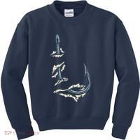 Fish Hook Cool Fishing Fisher Fisherman Angler Dad Kids Sweatshirt thumb 0