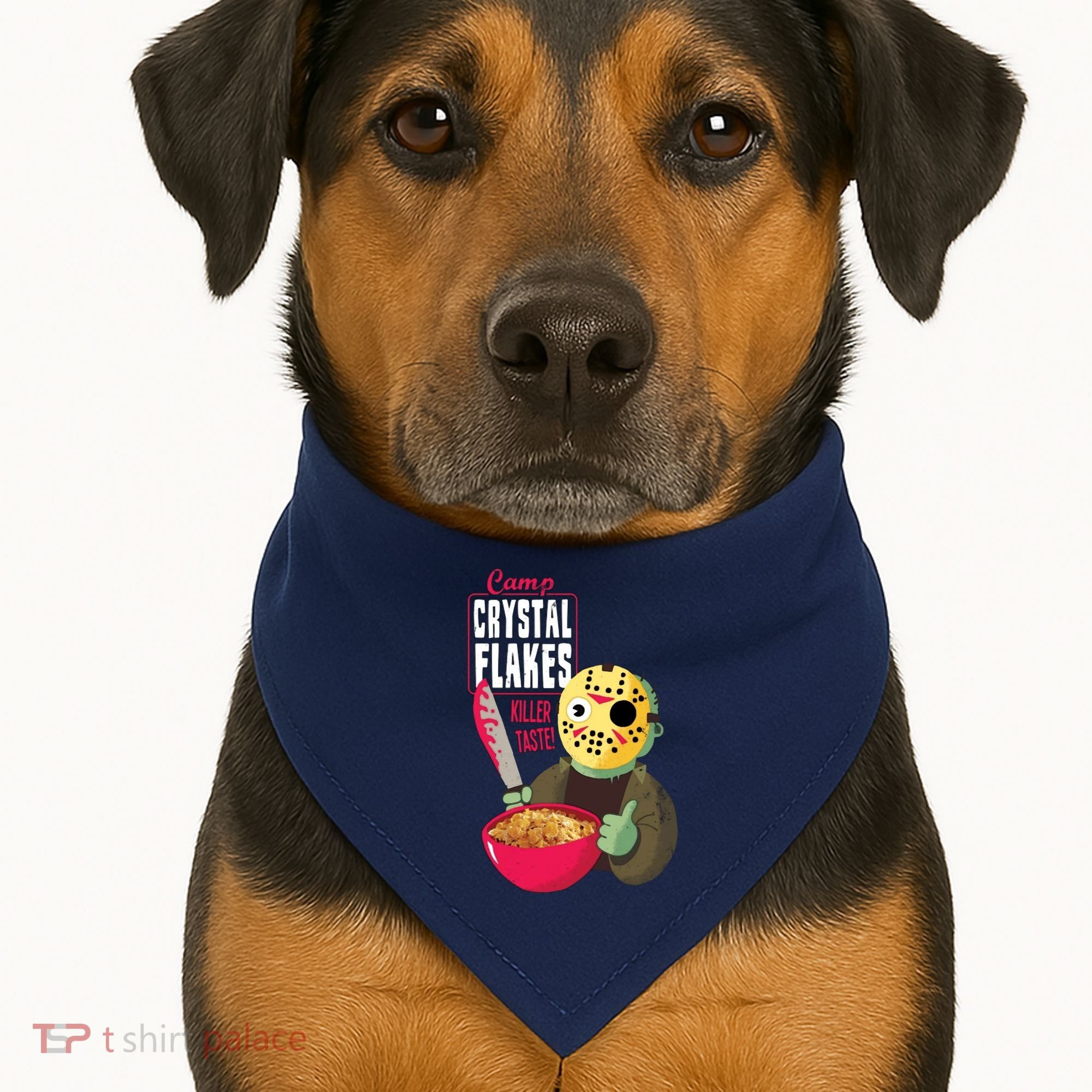 Funny Halloween Camp Crystal Flakes USA-Made Doggie Bandana