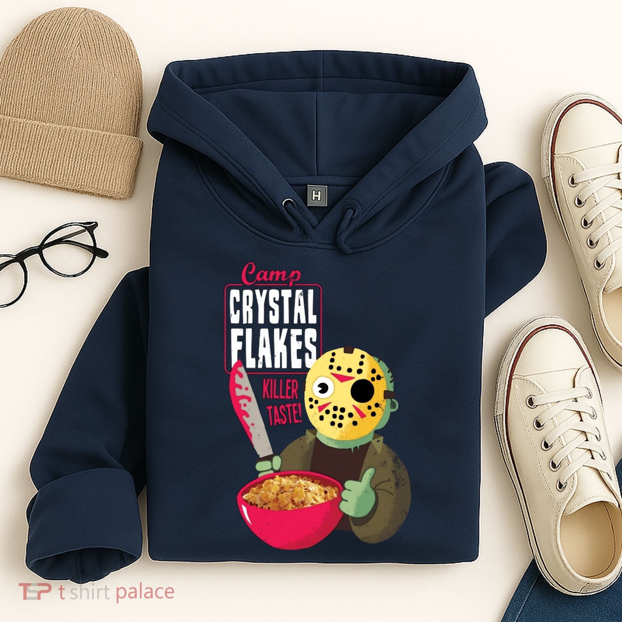 Funny Halloween Camp Crystal Flakes Hoodie
