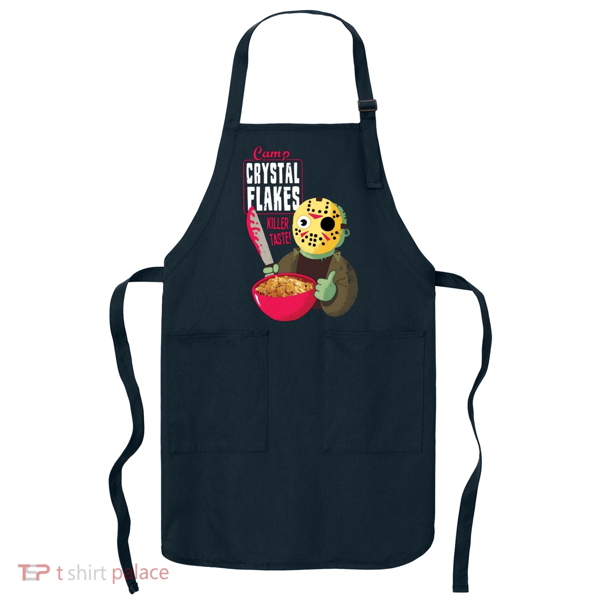 Funny Halloween Camp Crystal Flakes Apron