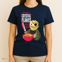 Funny Halloween Camp Crystal Flakes T-Shirt thumb 4