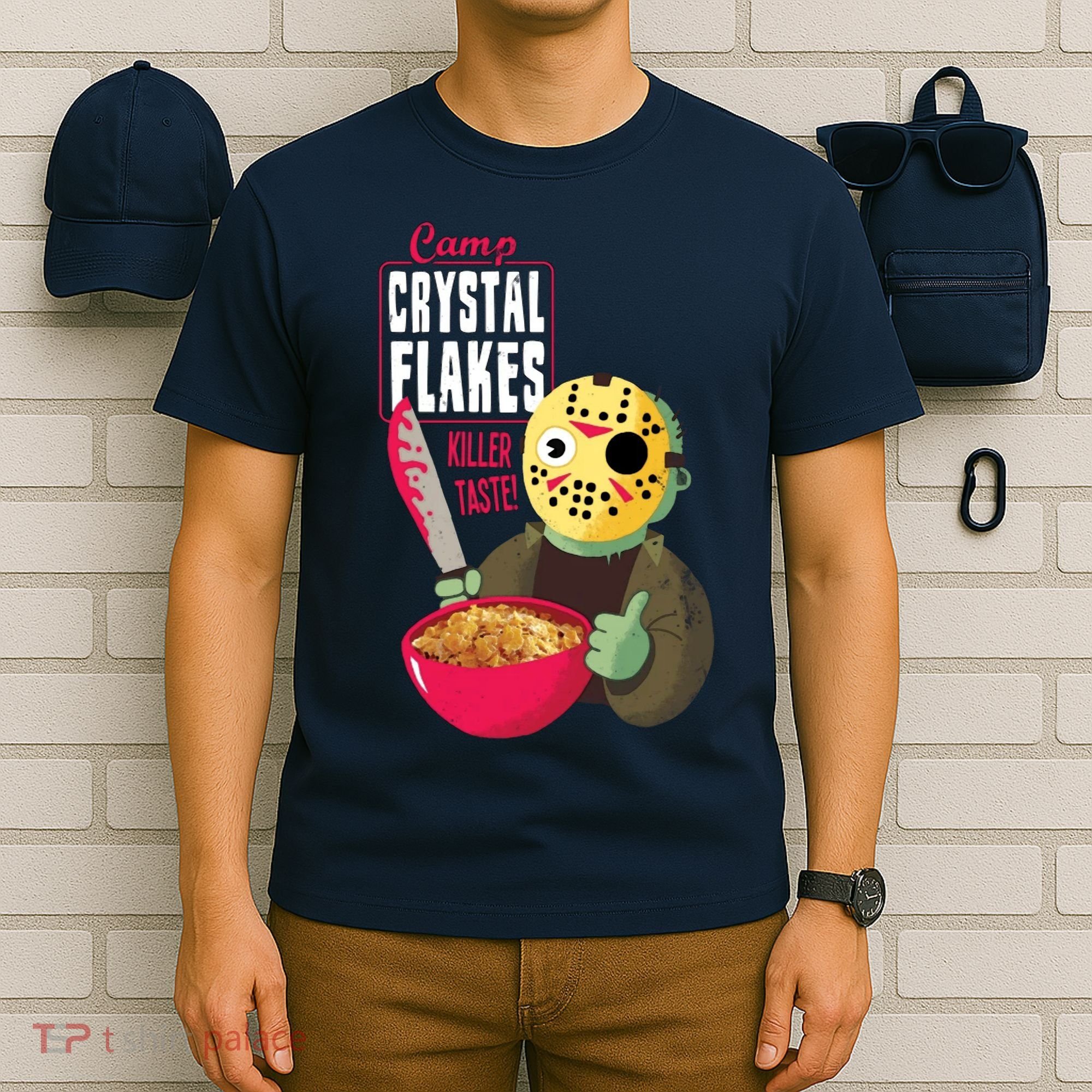 Funny Halloween Camp Crystal Flakes T-Shirt