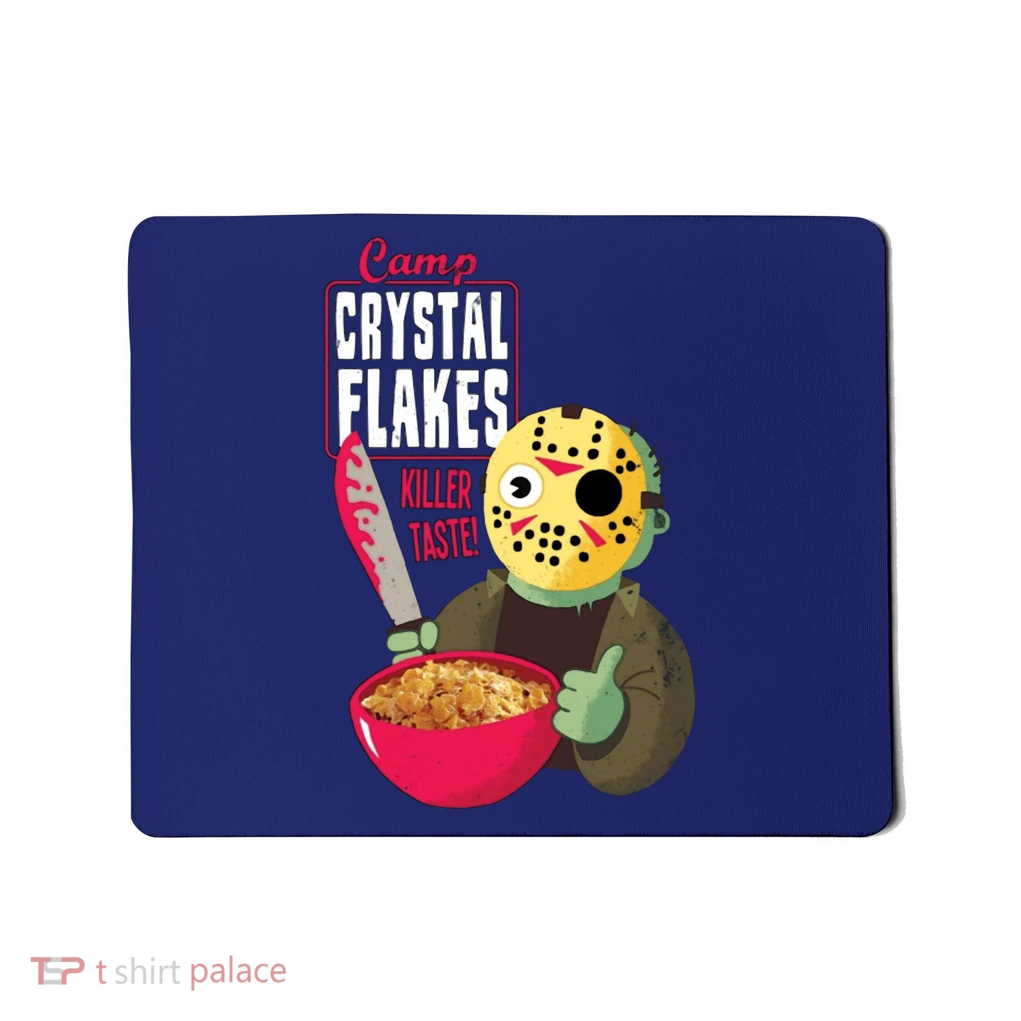 Funny Halloween Camp Crystal Flakes Mousepad