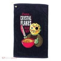 Funny Halloween Camp Crystal Flakes Golf Towel thumb 0