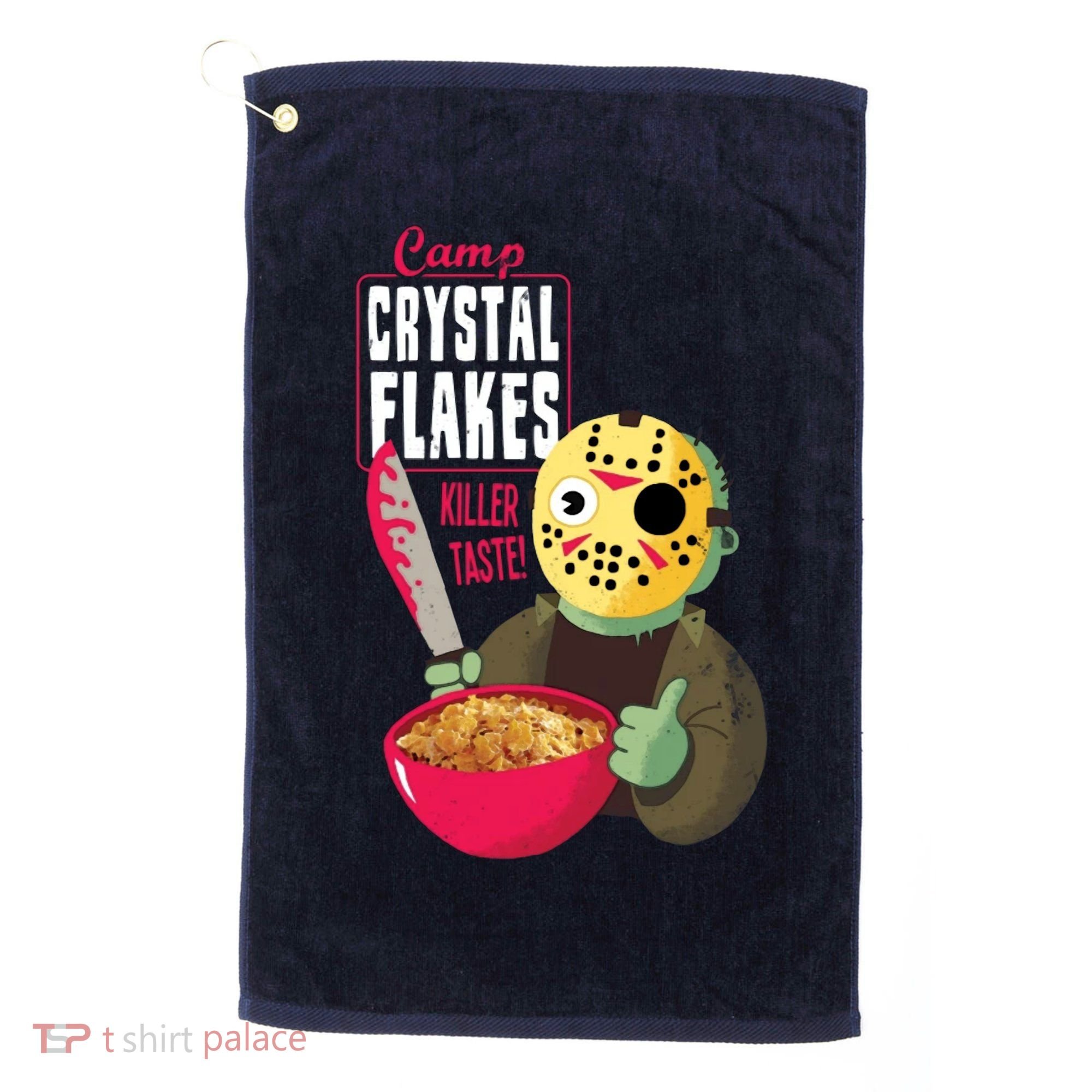 Funny Halloween Camp Crystal Flakes Golf Towel