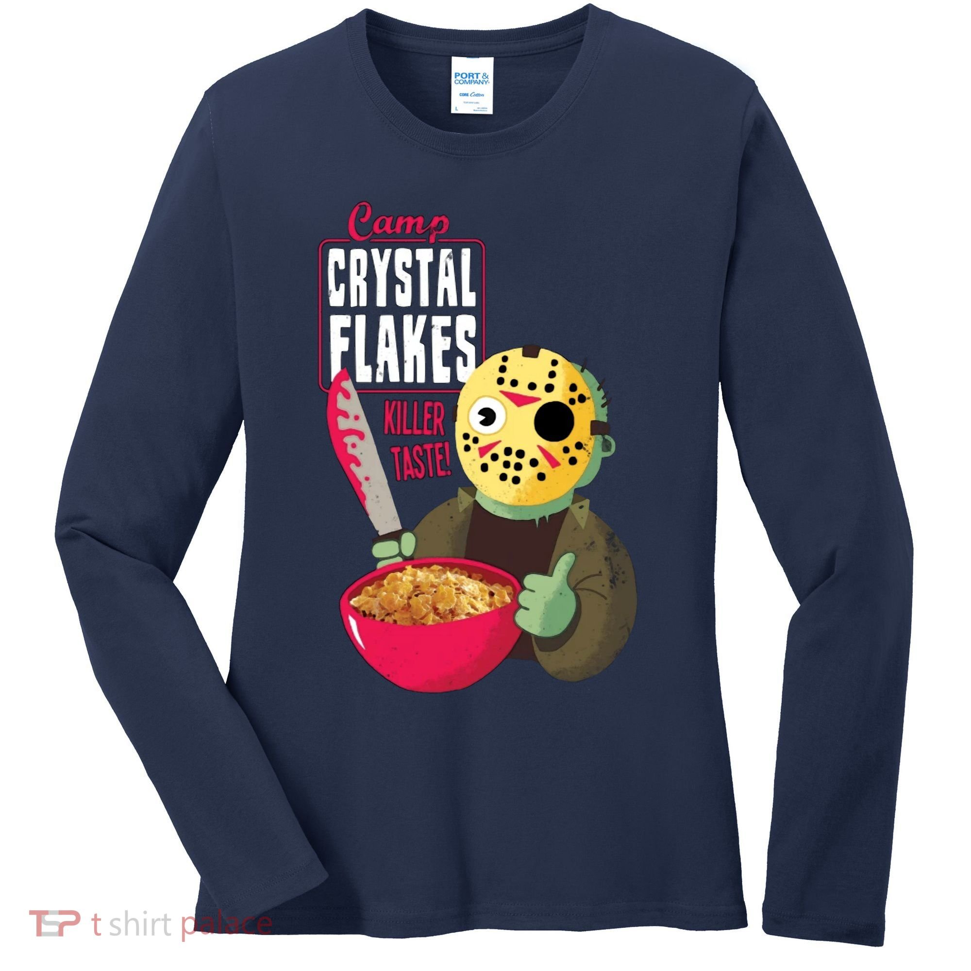 Funny Halloween Camp Crystal Flakes Women's Long Sleeve Shirt