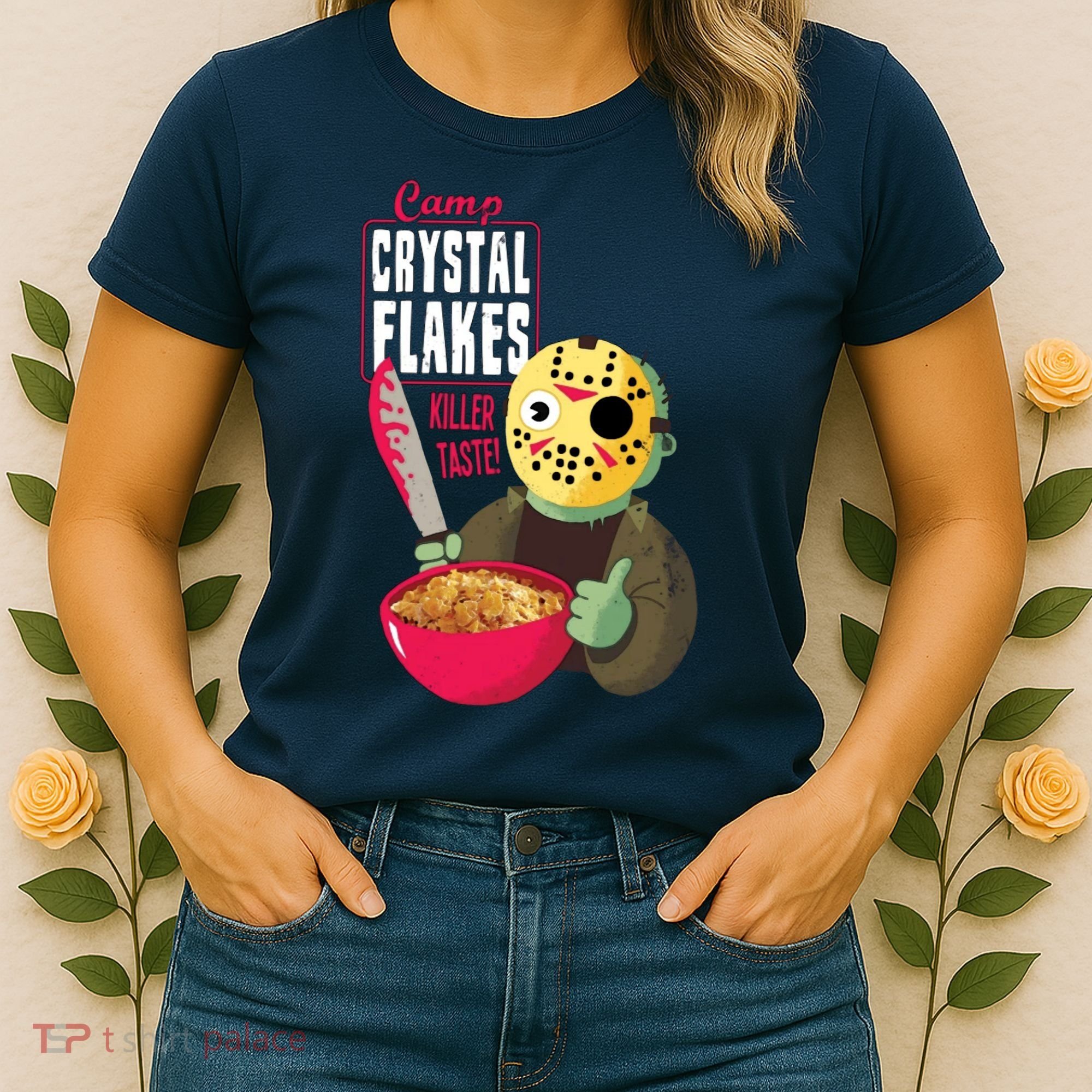 Funny Halloween Camp Crystal Flakes Women's T-Shirt