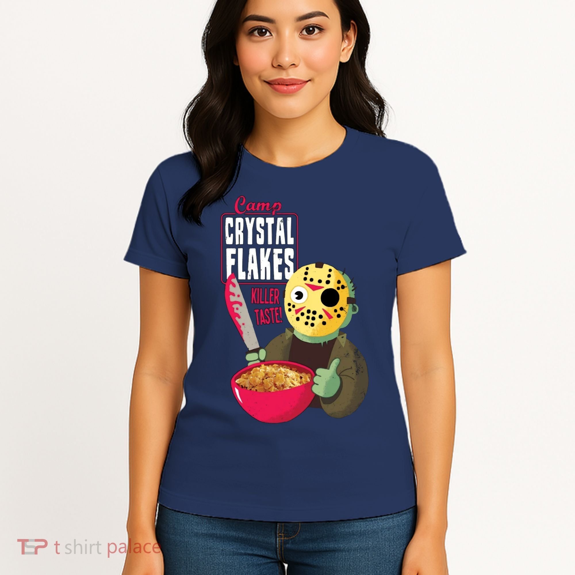 Funny Halloween Camp Crystal Flakes Women's T-Shirt