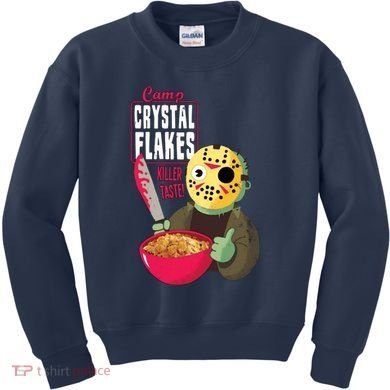 Funny Halloween Camp Crystal Flakes Kids Sweatshirt