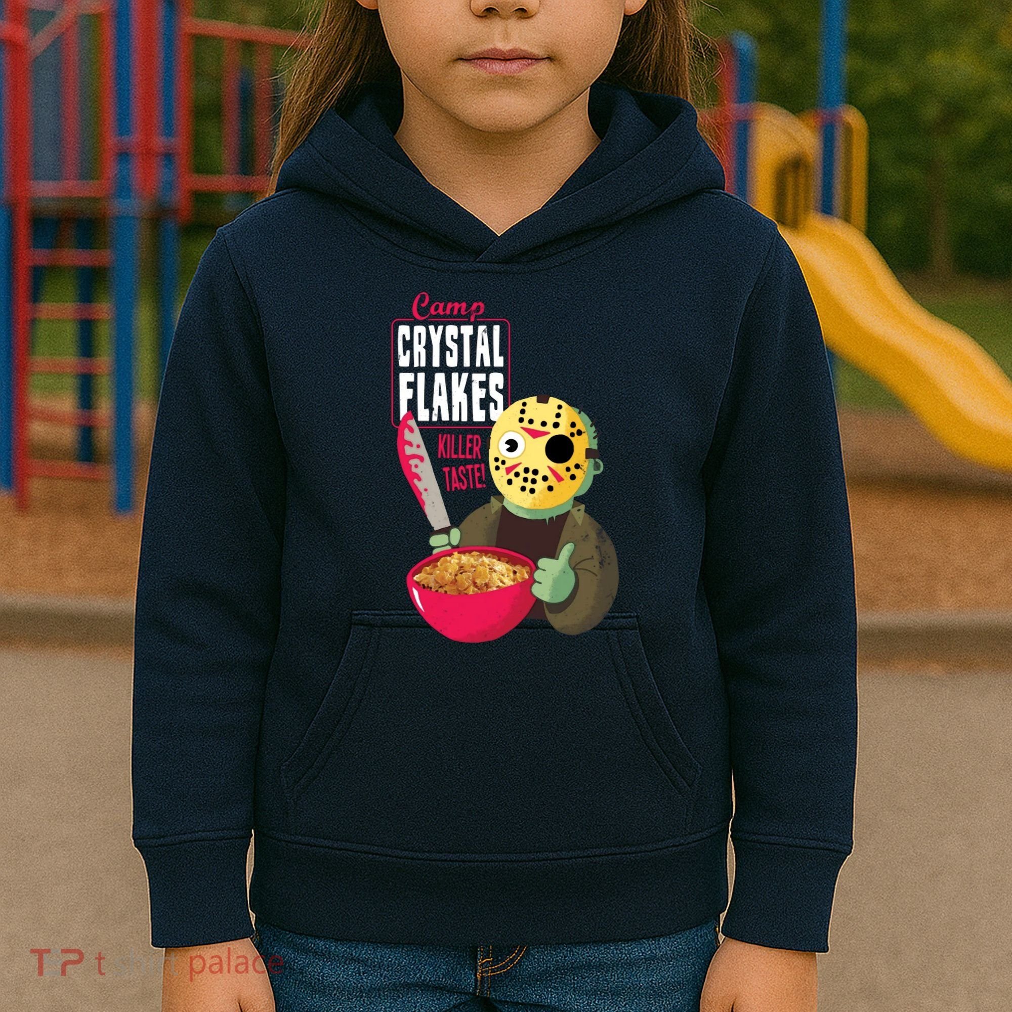 Funny Halloween Camp Crystal Flakes Kids Hoodie