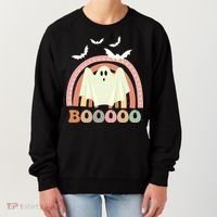 Funny Halloween Cute Ghost Retro Rainbow Spooky Women's Sweatshirt thumb 0