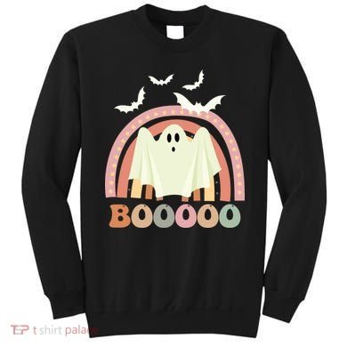 Funny Halloween Cute Ghost Retro Rainbow Spooky Sweatshirt