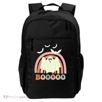 Funny Halloween Cute Ghost Retro Rainbow Spooky Backpack