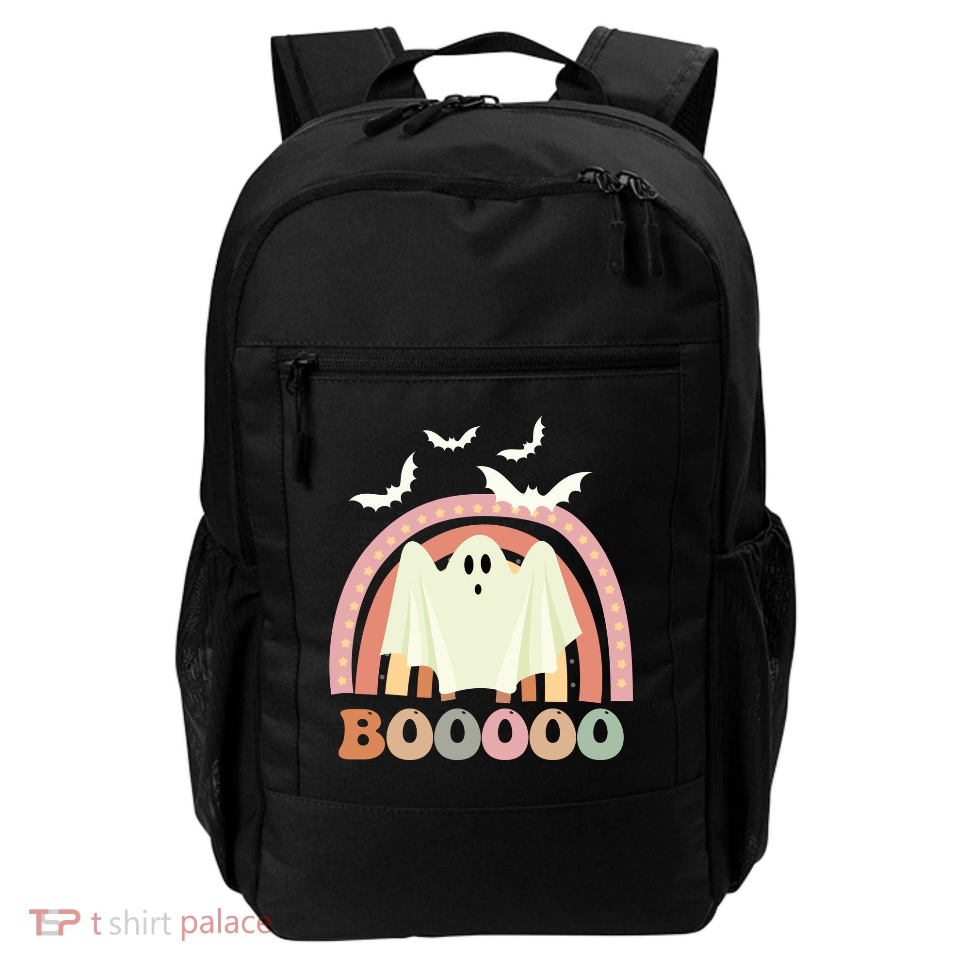 Funny Halloween Cute Ghost Retro Rainbow Spooky Backpack