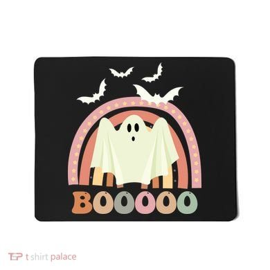 Funny Halloween Cute Ghost Retro Rainbow Spooky Mousepad
