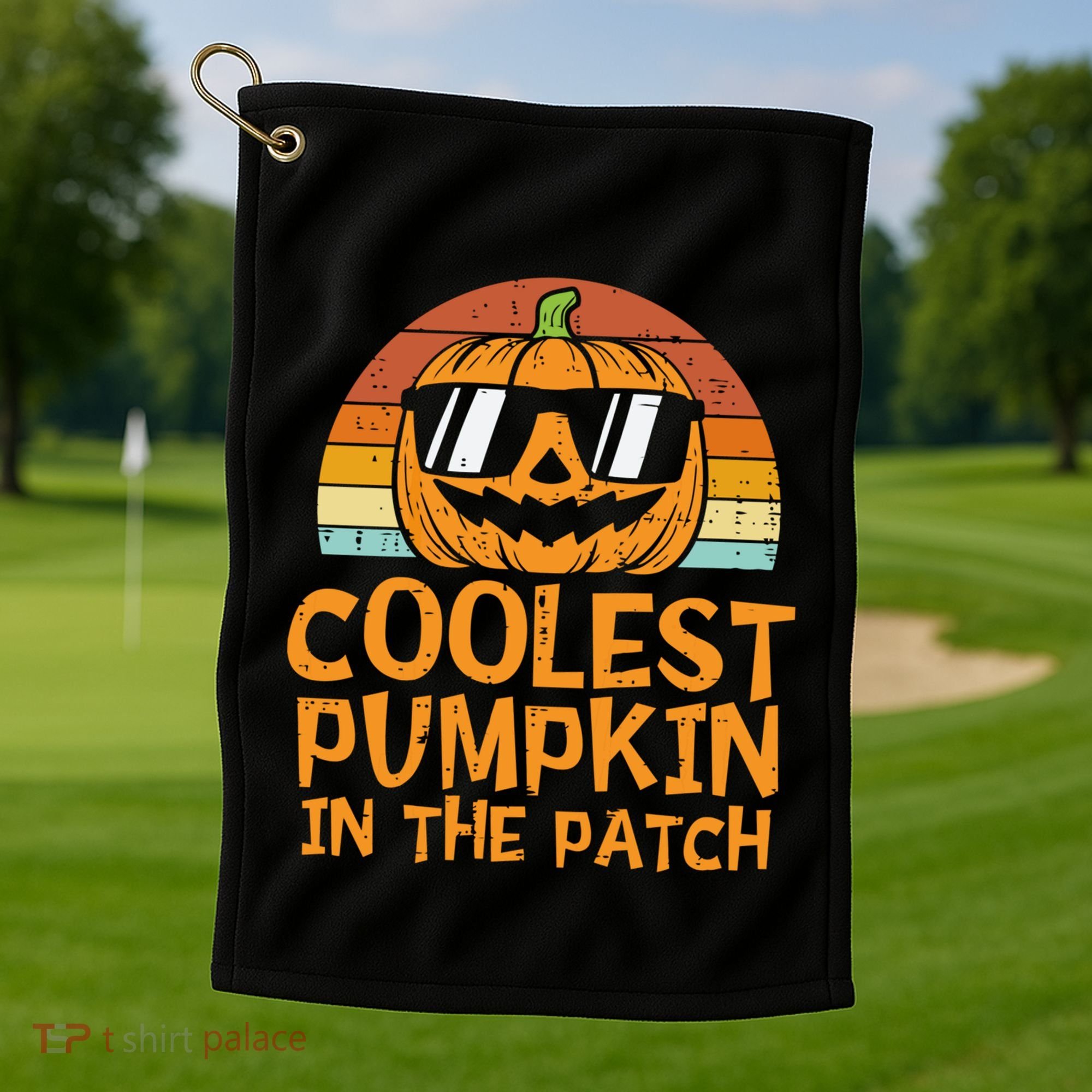 Funny Halloween Coolest Pumpkin In The Patch Cute Gift Golf Towel