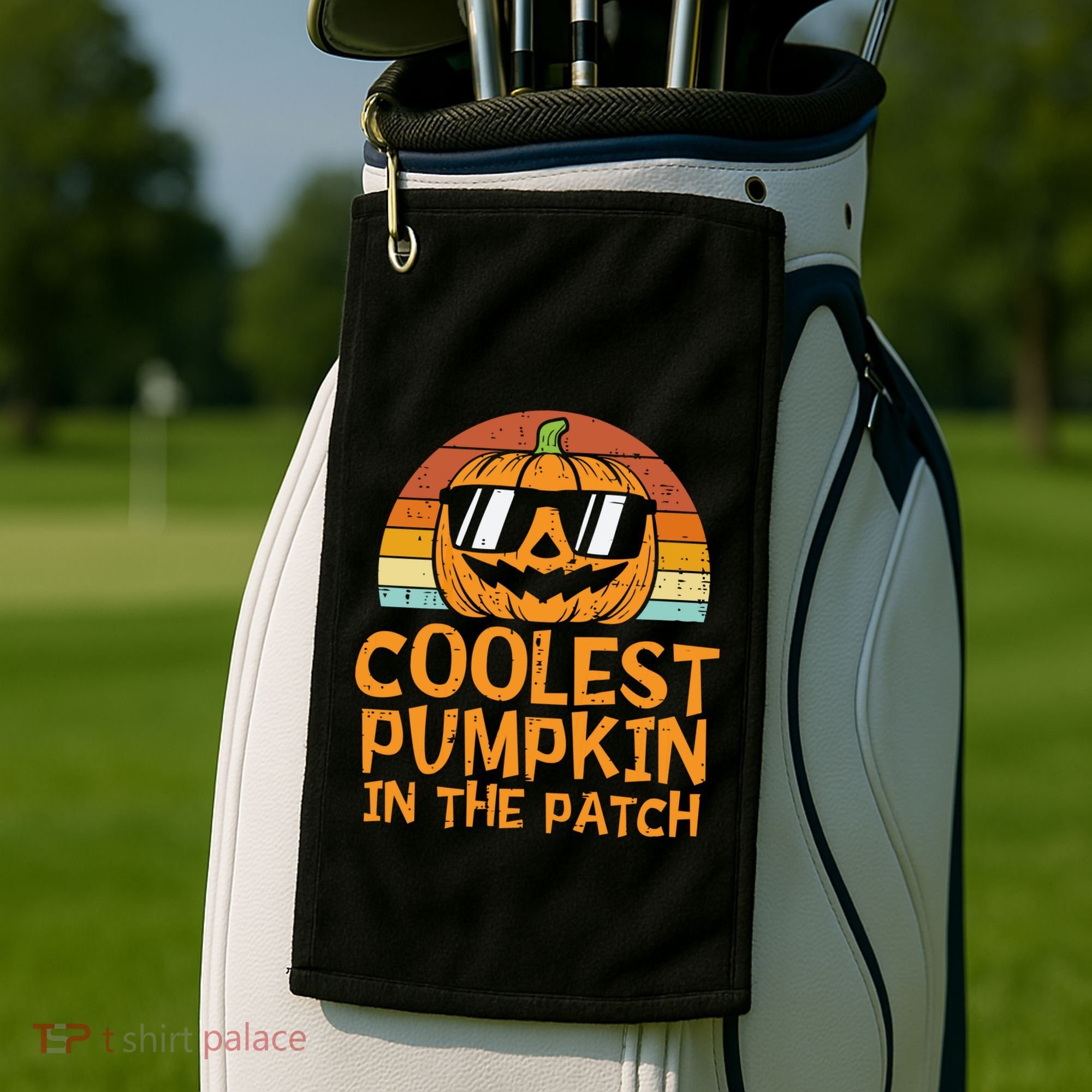 Funny Halloween Coolest Pumpkin In The Patch Cute Gift Golf Towel