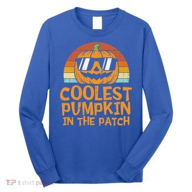 Funny Halloween Coolest Pumpkin In The Patch Cute Gift Long Sleeve Shirt