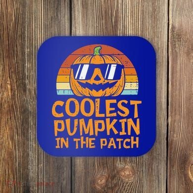 Funny Halloween Coolest Pumpkin In The Patch Cute Gift Coaster