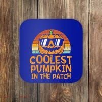 Funny Halloween Coolest Pumpkin In The Patch Cute Gift Coaster thumb 0