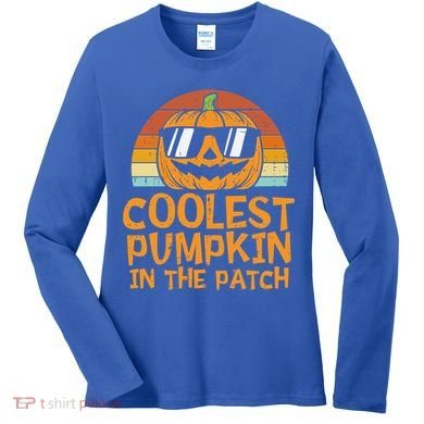 Funny Halloween Coolest Pumpkin In The Patch Cute Gift Women's Long Sleeve Shirt