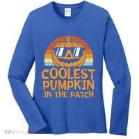 Funny Halloween Coolest Pumpkin In The Patch Cute Gift Women's Long Sleeve Shirt thumb 0