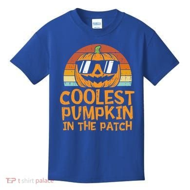 Funny Halloween Coolest Pumpkin In The Patch Cute Gift Kids T-Shirt