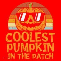 Funny Halloween Coolest Pumpkin In The Patch Cute Gift Santa Hat thumb 1