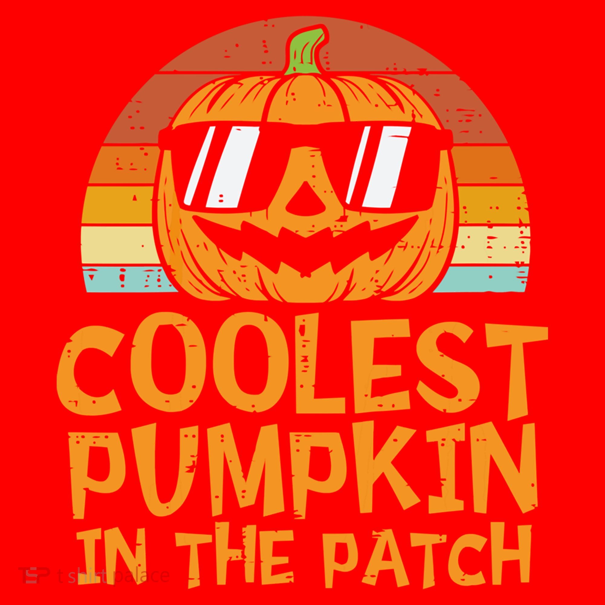 Funny Halloween Coolest Pumpkin In The Patch Cute Gift Santa Hat