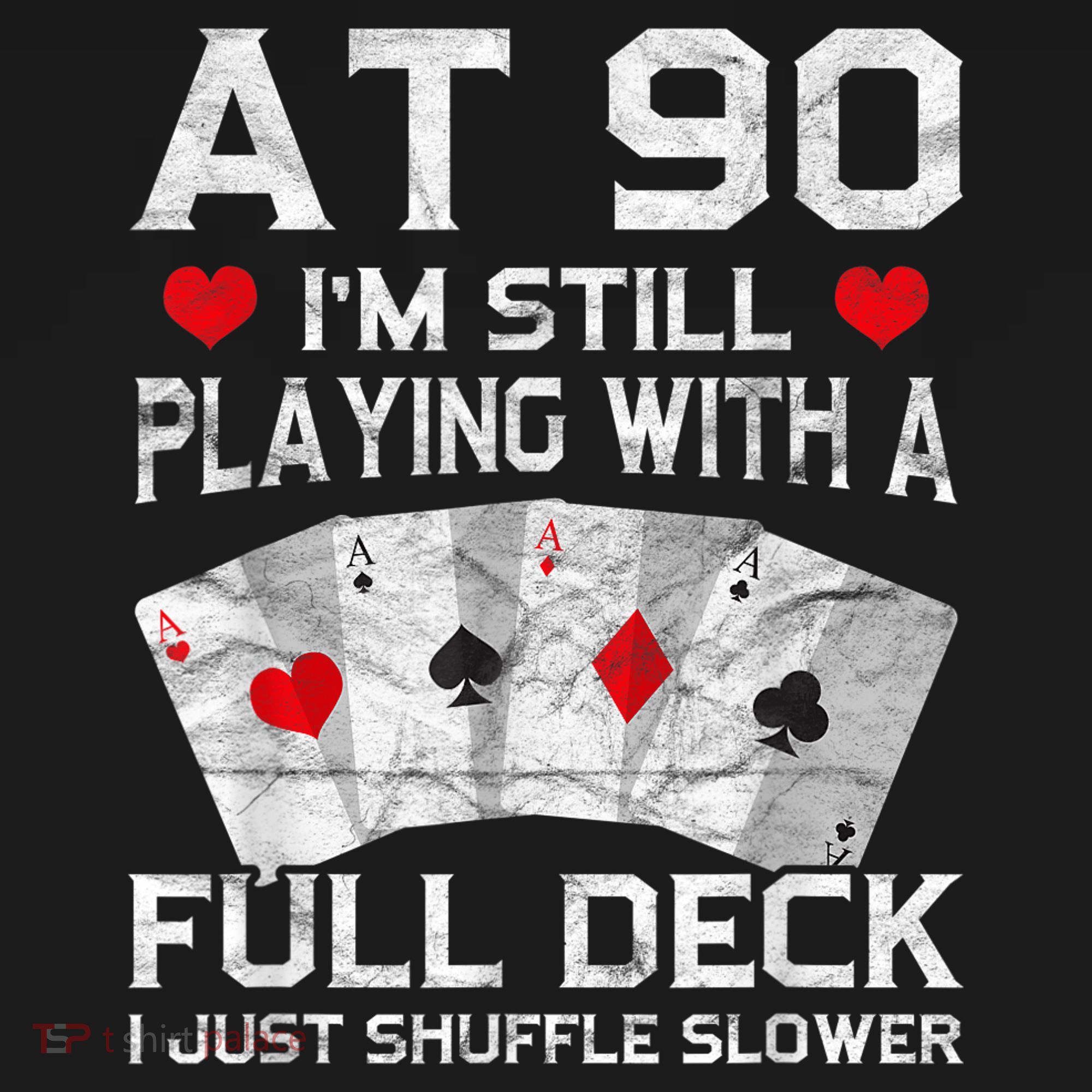 Full House Card Hand 90th Birthday 90 Year Old Cards Gift Mousepad