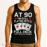 Full House Card Hand 90th Birthday 90 Year Old Cards Gift Tank Top thumb 3