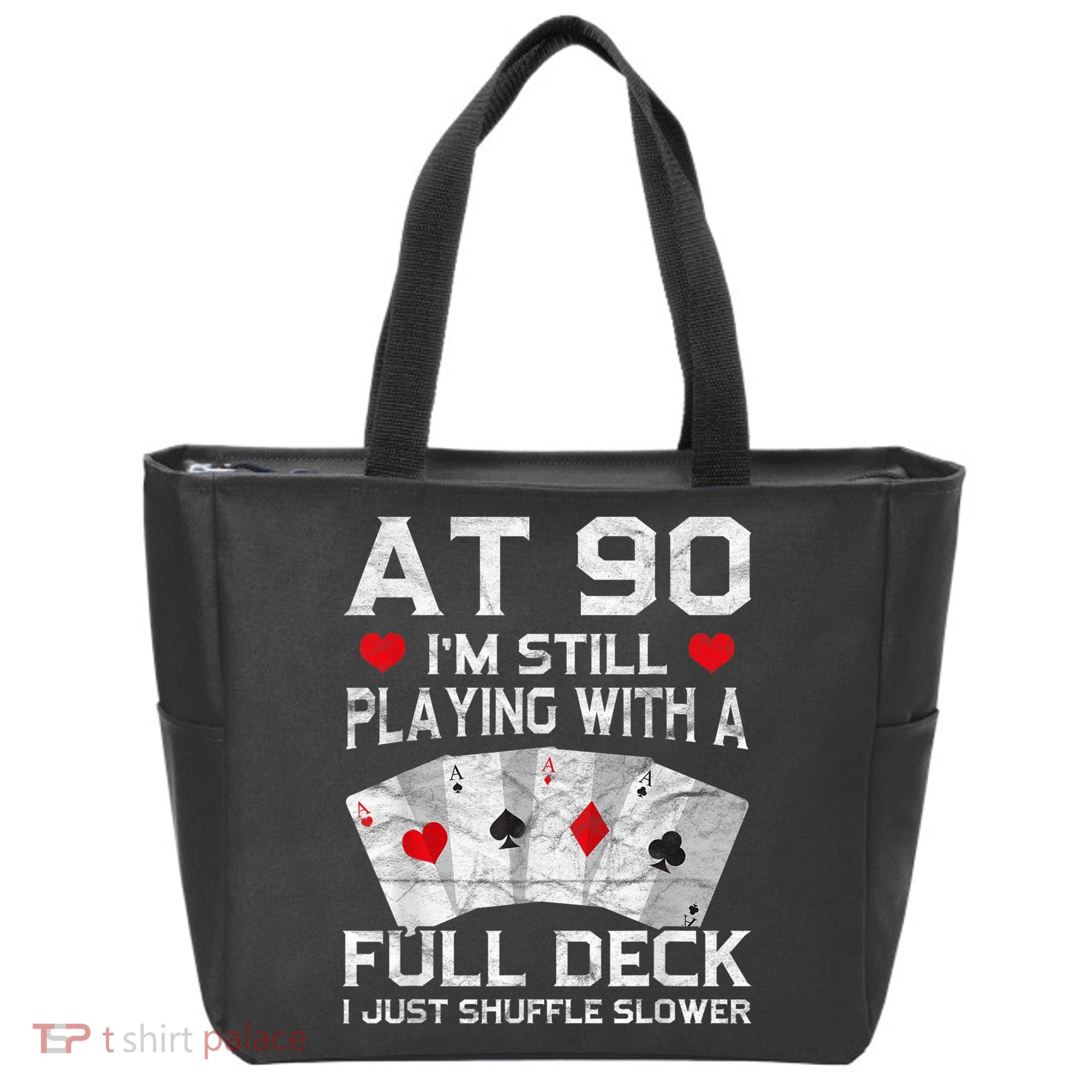 Full House Card Hand 90th Birthday 90 Year Old Cards Gift Tote Bag