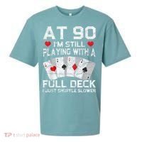 Full House Card Hand 90th Birthday 90 Year Old Cards Gift Sueded Cloud Jersey T-Shirt thumb 0