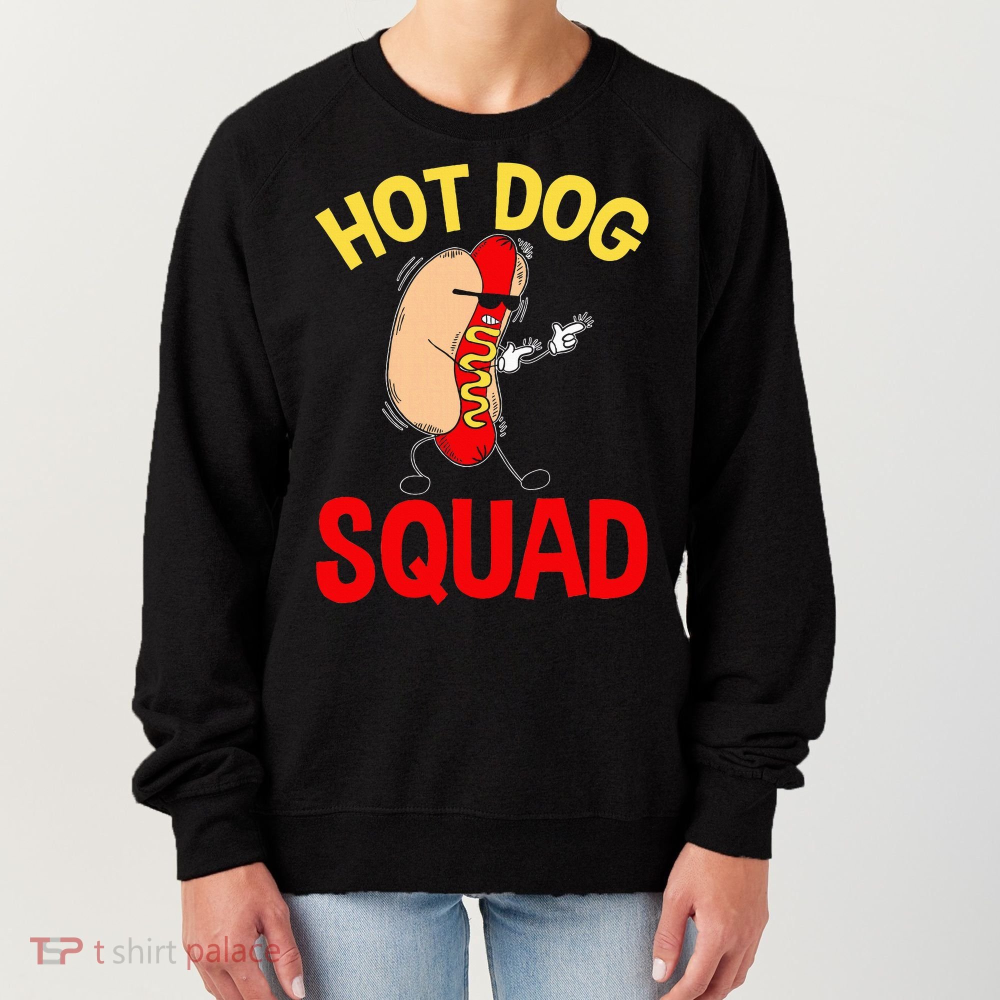 Funny Hot Dog Squad Hot Dog Women's Sweatshirt