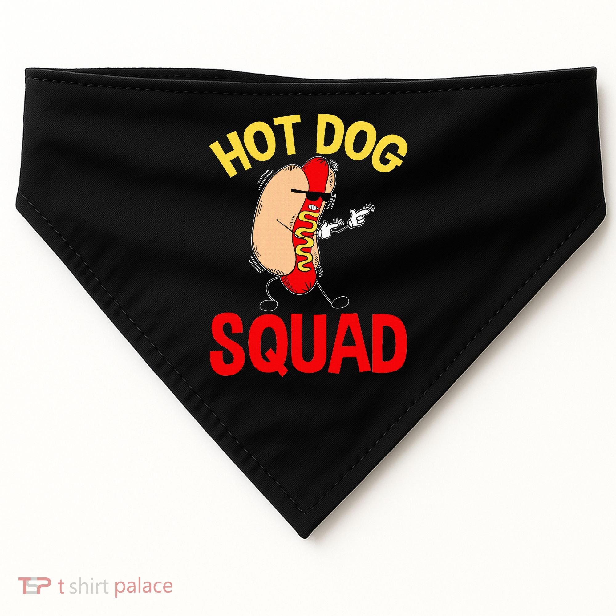 Funny Hot Dog Squad Hot Dog USA-Made Doggie Bandana