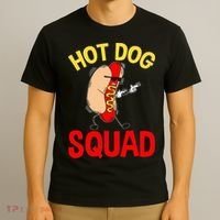 Funny Hot Dog Squad Hot Dog T-Shirt thumb 3