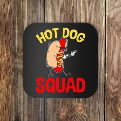 Funny Hot Dog Squad Hot Dog Coaster