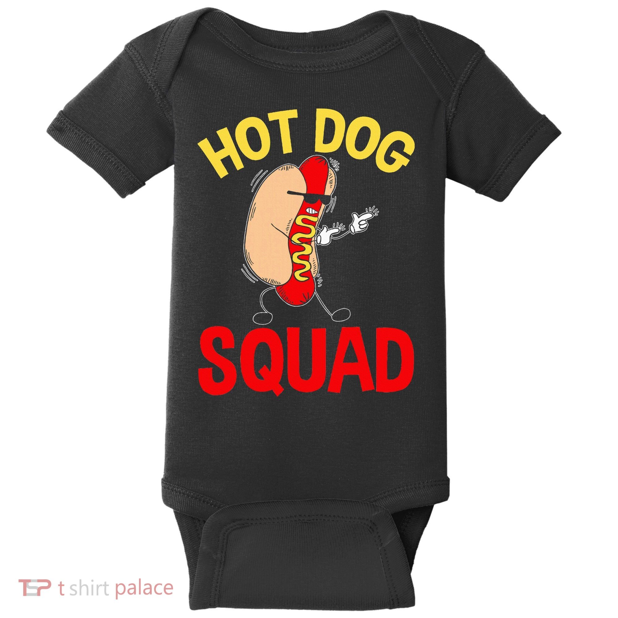 Funny Hot Dog Squad Hot Dog Baby Bodysuit