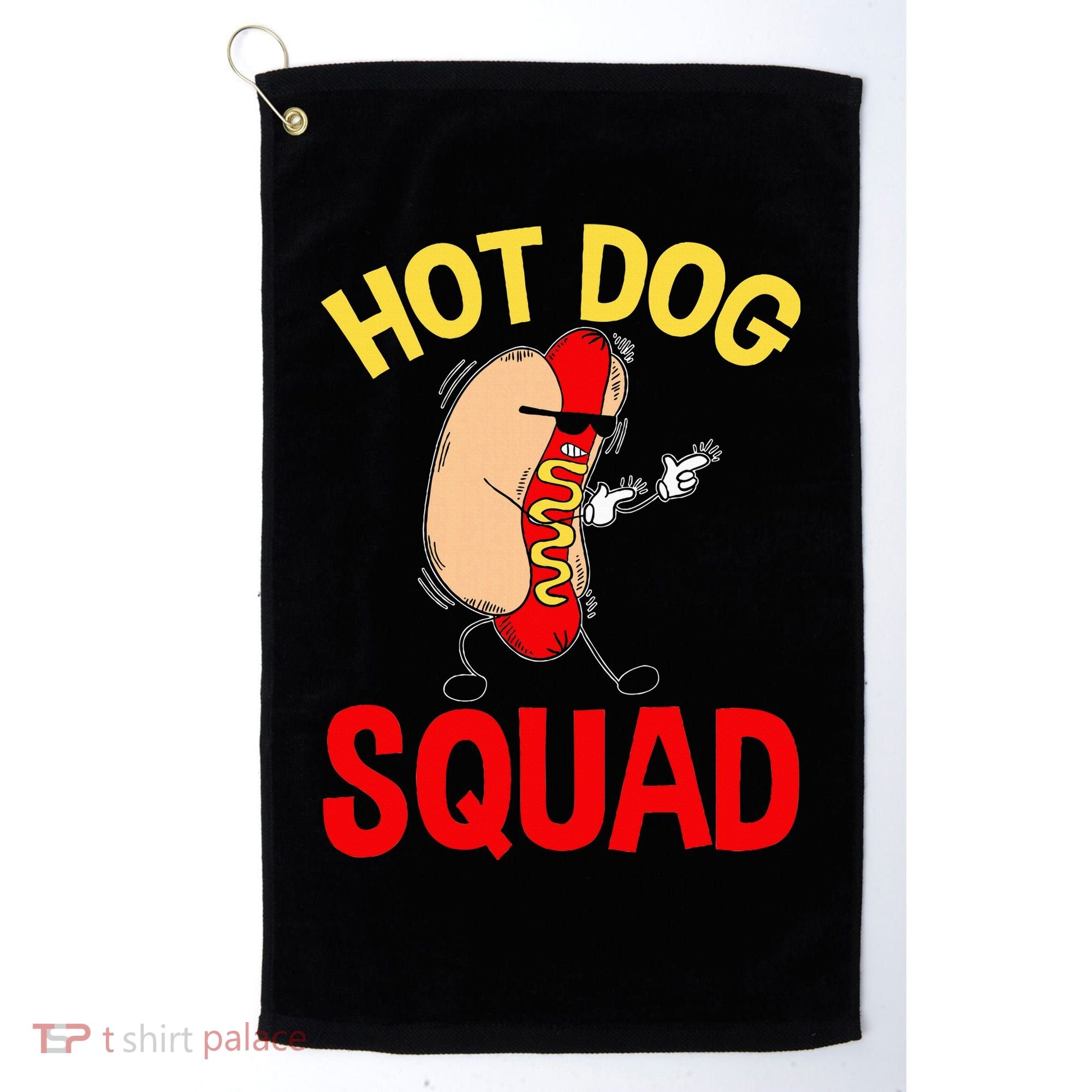 Funny Hot Dog Squad Hot Dog Golf Towel
