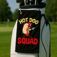 Funny Hot Dog Squad Hot Dog Golf Towel thumb 2