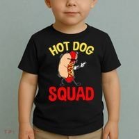 Funny Hot Dog Squad Hot Dog Toddler T-Shirt thumb 2