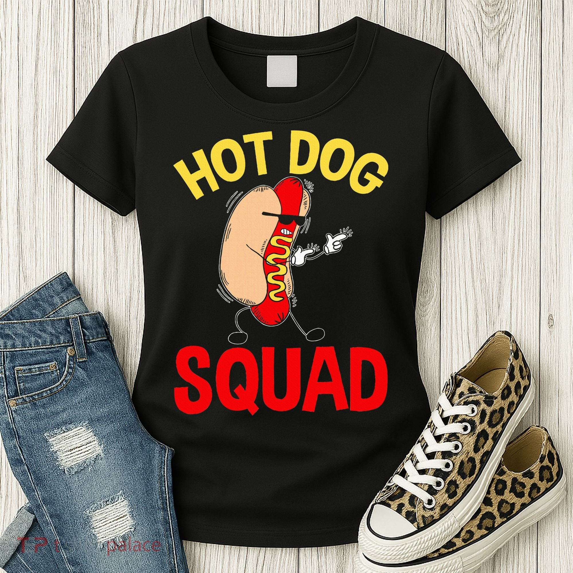 Funny Hot Dog Squad Hot Dog Women's T-Shirt