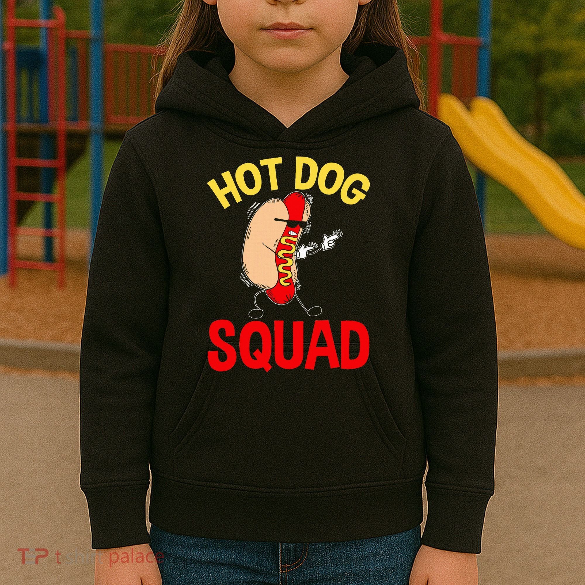 Funny Hot Dog Squad Hot Dog Kids Hoodie
