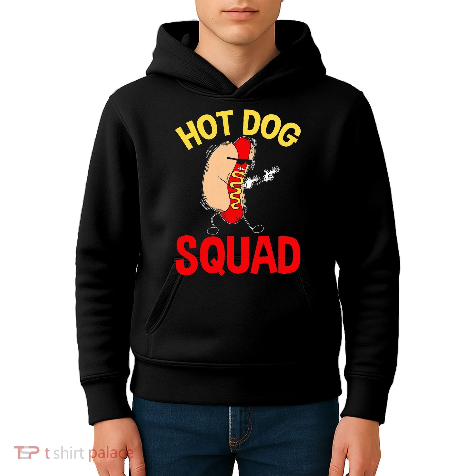 Funny Hot Dog Squad Hot Dog Kids Hoodie