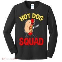 Funny Hot Dog Squad Hot Dog Kids Long Sleeve Shirt thumb 0