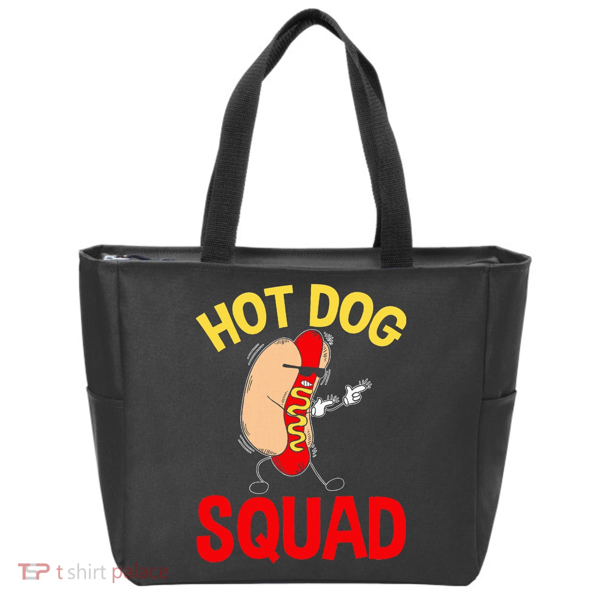 Funny Hot Dog Squad Hot Dog Tote Bag
